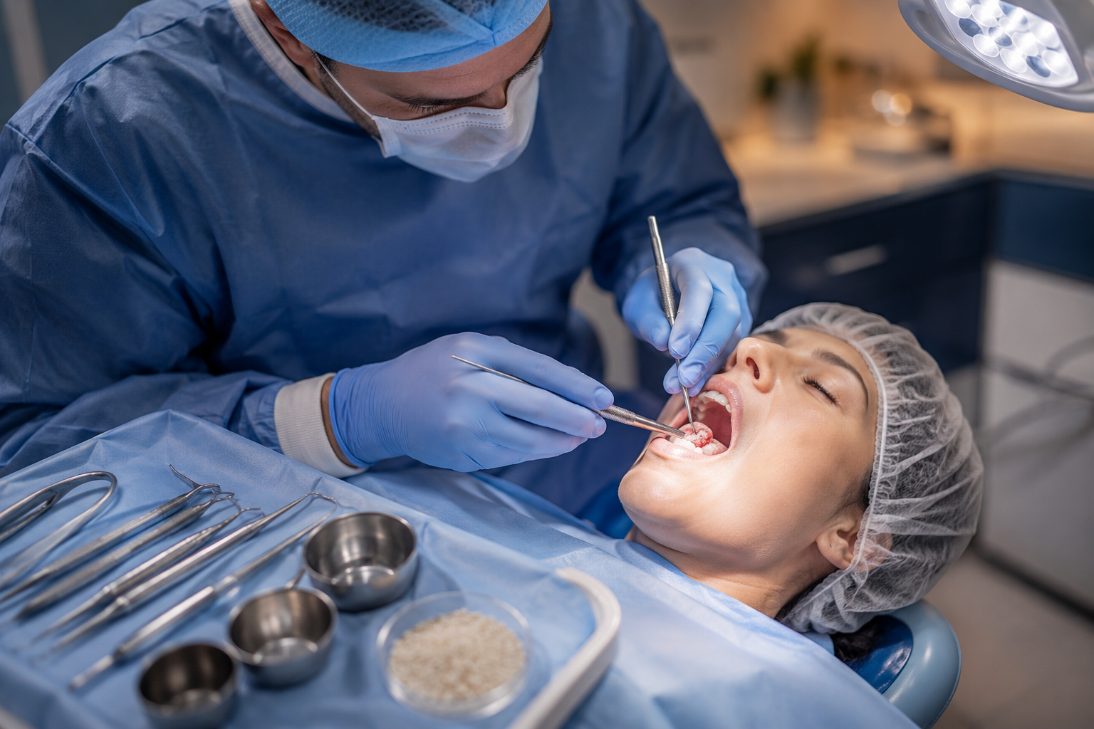 Can Tooth Bone Loss Be Reversed? What You Need to Know in 2026 1 Professional performing a dental bone graft procedure