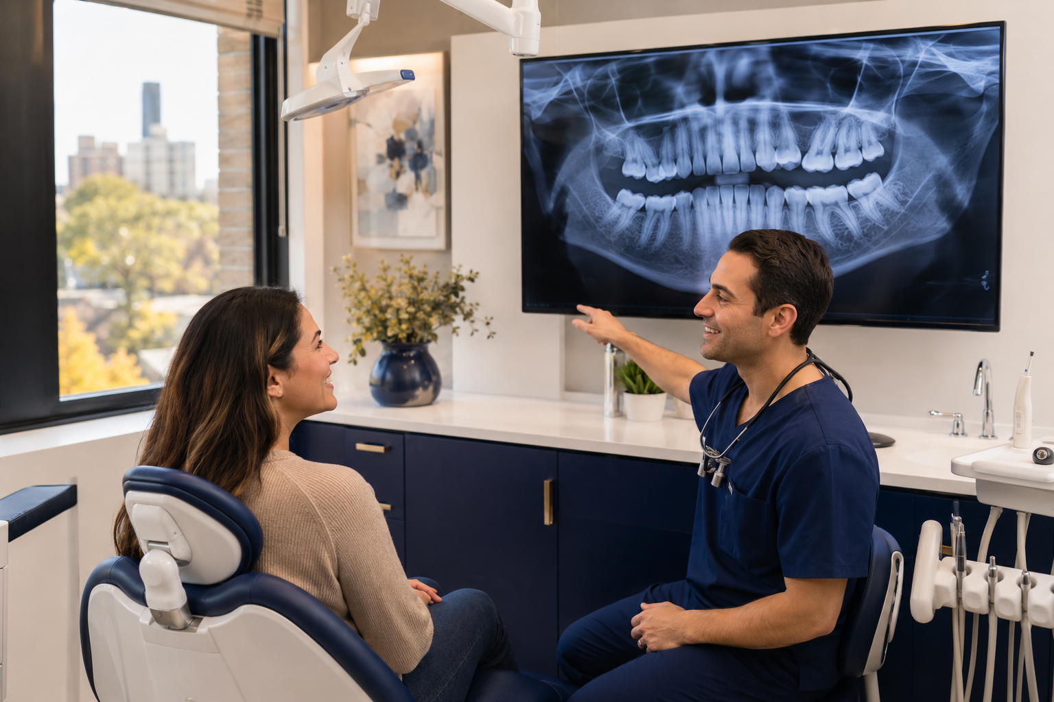 Can Tooth Bone Loss Be Reversed? What You Need to Know in 2026 2 Patient and doctor in modern dental office