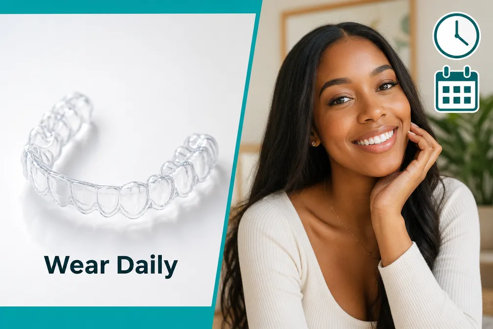 Clear retainer and a perfect smile 