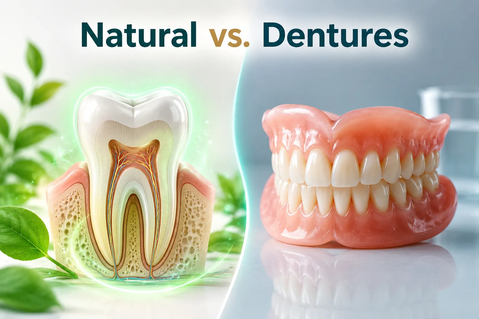 Should I Save My Teeth or Get Dentures? A Clear Guide to Making the Right Choice 2 Natural vs Dentures