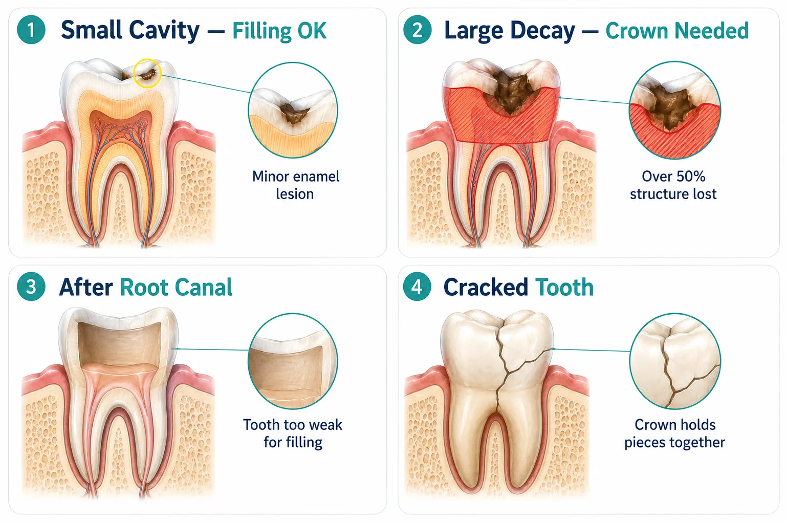 When Does a Decayed Tooth Actually Need a Crown?